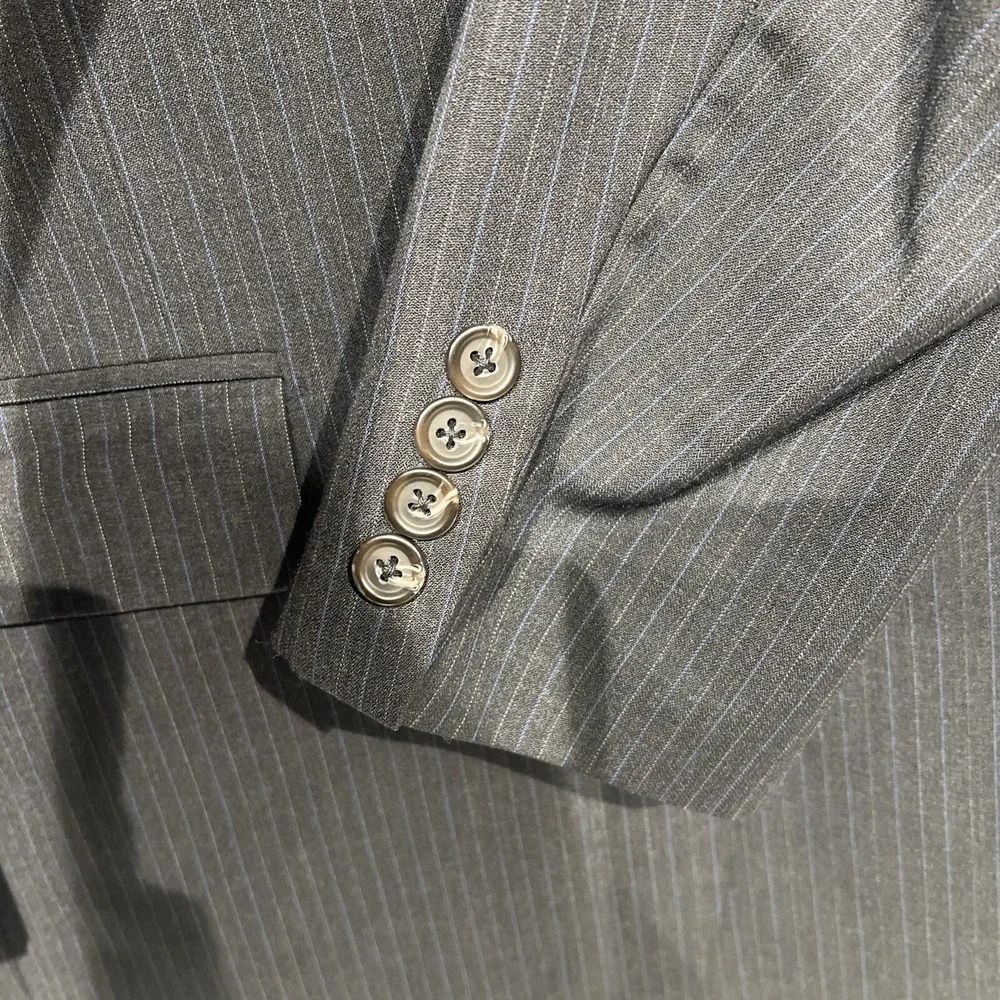 Chaps RALPH LAUREN Men GRAY Sport‎ Coat SUIT Jacket Wool CASHMERE Blazer 39-40 R